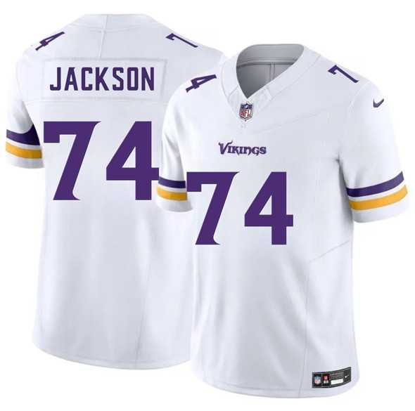 Men & Women & Youth Minnesota Vikings #74 Donovan Jackson White 2025 Draft F.U.S.E. Vapor Untouchable Limited Stitched Jersey->minnesota vikings->NFL Jersey